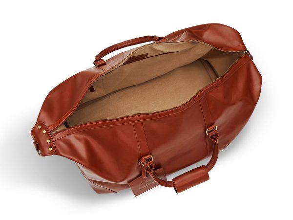 weekendbag cognac